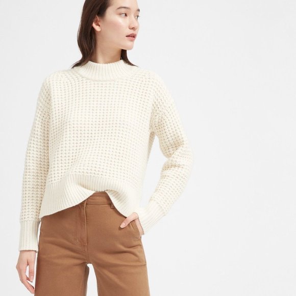 Everlane Sweaters - The Wool-Cashmere Waffle Square Crew